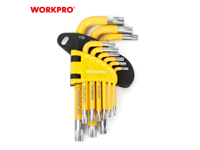Short L-Torx Wrench Set, 9 Pcs (T10-T50)