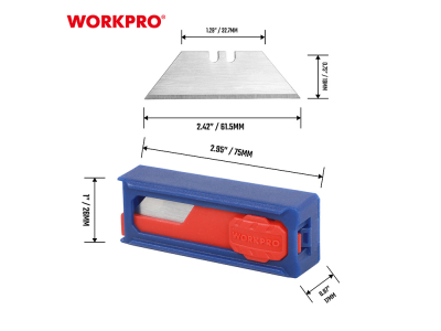 Trapezoid Utility Knife Replacement Blades SK5, 10 pcs, Plastic Case