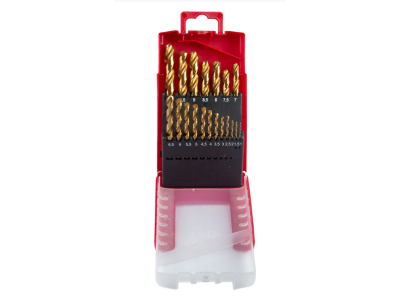 Raider Свредла за метал 19бр ø1.0-10mm HSS + TIN комплект