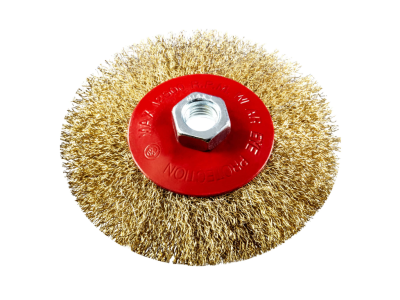 Wire brush for angle grinder, conical, brass M14 Raider