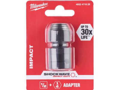 Адаптер за гайковерт 1/2″ квадрат - 1/4″ шестостен за битове Milwaukee 4932471828