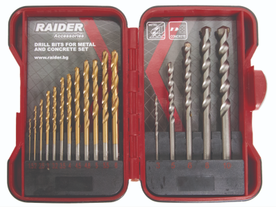 Raider Свредла за метал и бетон 17бр. ø1.5-10mm к-т