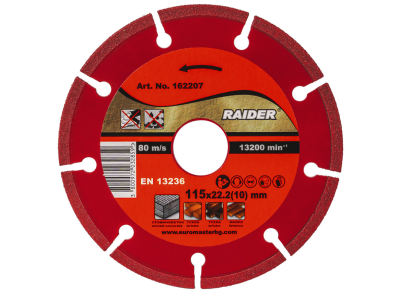 Raider Diamond disc DRY 115x22.2mm 10mm RDP-DD28