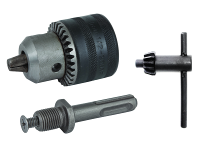 Raider Патронник за борм. 1/2" 13mm с ключ + адапт. SDS-plus