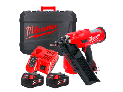 Акумулаторен такер Milwaukee M18FFN-0C к-кт с 2 бр. батерии M18B5 и зарядно M12-18FC