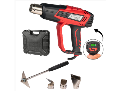 Raider RD-HG28 Hot air gun 2000W with LCD display and case - 074316