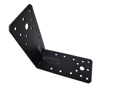 Plate corner reinforced KP5 140x140x65mm Bl