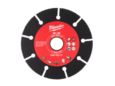 Карбиден диск Milwaukee за дърво,пластмаса 125, 125 мм  - 4932492377