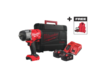 Milwaukee M18FHIWF2F12MC-502X Impact Wrench 2034 Nm with 2 5Ah batteries and case + gifts