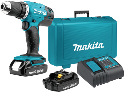 Makita DDF453SYE Cordless screwdriver with 2 batteries 18 V and charger