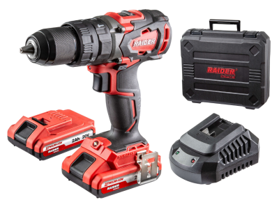 Безчеткова ударна бормашина Raider RDI-CDB02 с 2 батерии 2Ah и куфар - 011502