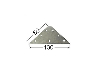 Plate triangular - right angle PL 3AA 130х60mm