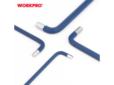 Set of L-shaped hex keys with ball end, long arm, 9 pcs.