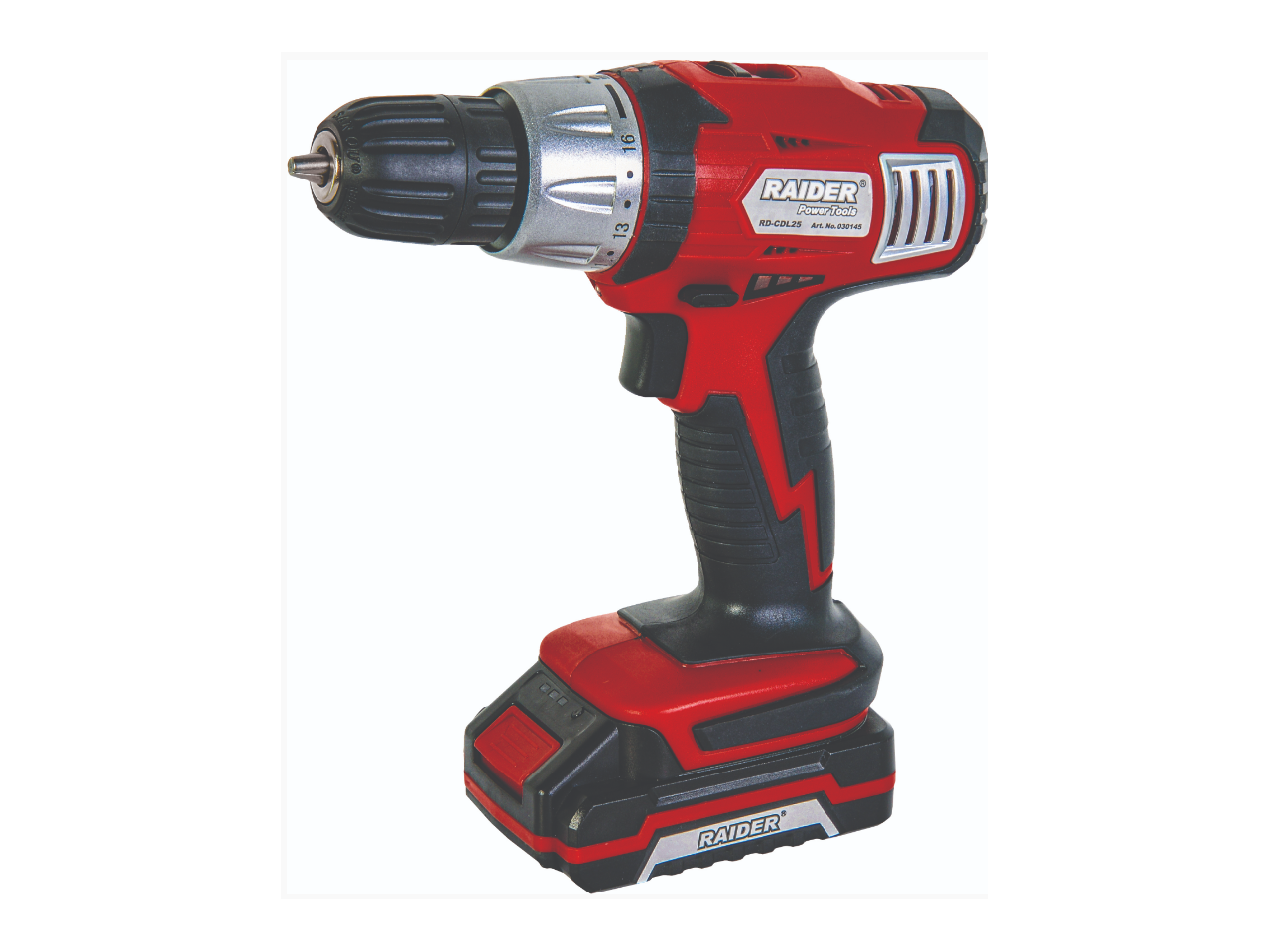 Raider RD-CDL25 Cordless Drill with Battery and Tool Case - 030145 ...