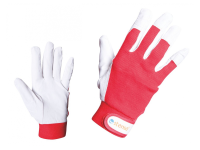 Ръкавици защитни от агн.кожа и трико,червен 96132(9) Gilt-r