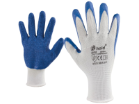 Ръкавици от еласт. полиестер топени в латекс 233105-В n10 Card topgrip eco-blue