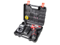 Raider PRO RDP-CDL09T Cordless drill with 2 batteries, case and tools - 030125