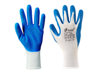 Ръкавици от еластичен полиестер топени в латекс 233105-B n.8 Card topgrip eco - blue