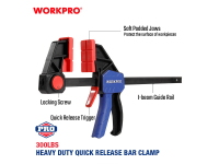 Reinforced quick-grip clamp 150 mm