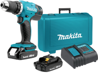 Makita DDF453SYE Cordless screwdriver with 2 batteries 18 V and charger