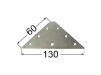 Plate triangular - right angle PL 3AA 130х60mm